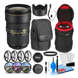 Nikon AF-S 24-70mm f/2.8E ED VR Zoom Lens (20052) Intl Model Bundle