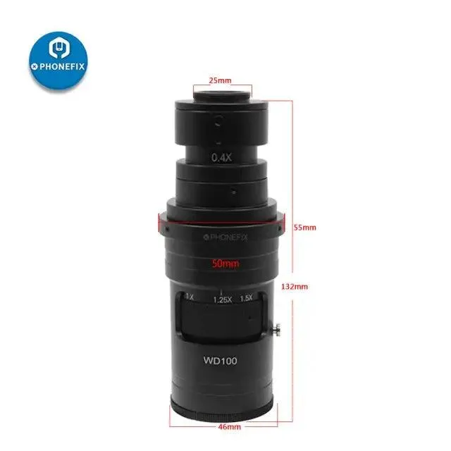 0.7X-4.5X Zoom C-mount Lens Adapter For Industry Microscope Camera