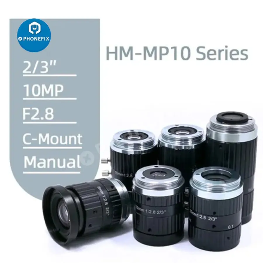 10MP CCTV LENS 8-50mm Fixed Focal FA Lens C-Mount Zoom Lens