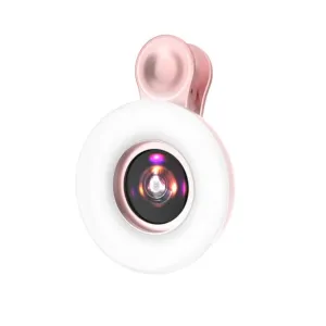 2 IN 1 PINK MACRO LENSE & RING LIGHT