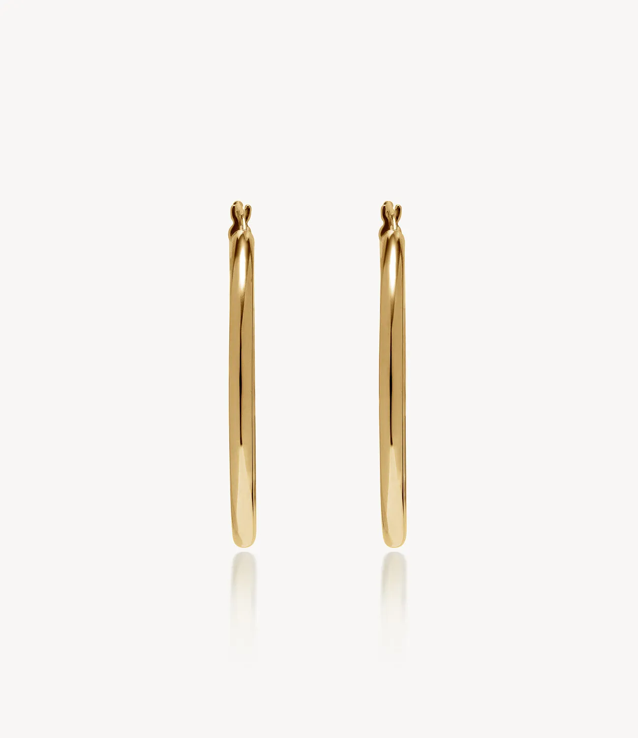 35mm Classic Slim Gold Hoop Earrings