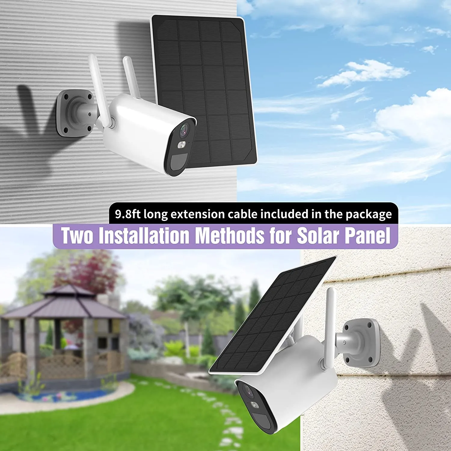 4G Solar Wifi PIR Alarm Camera 1080P Security System