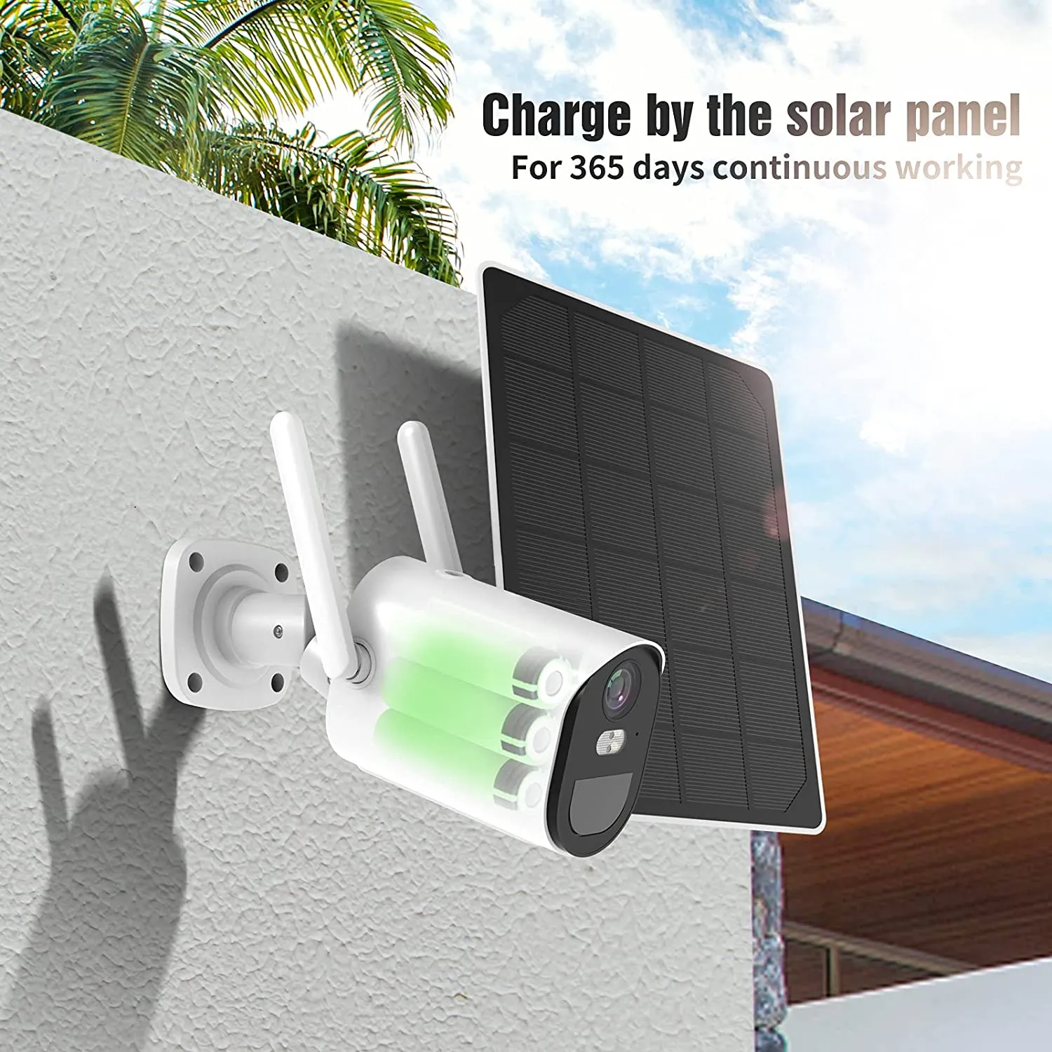 4G Solar Wifi PIR Alarm Camera 1080P Security System