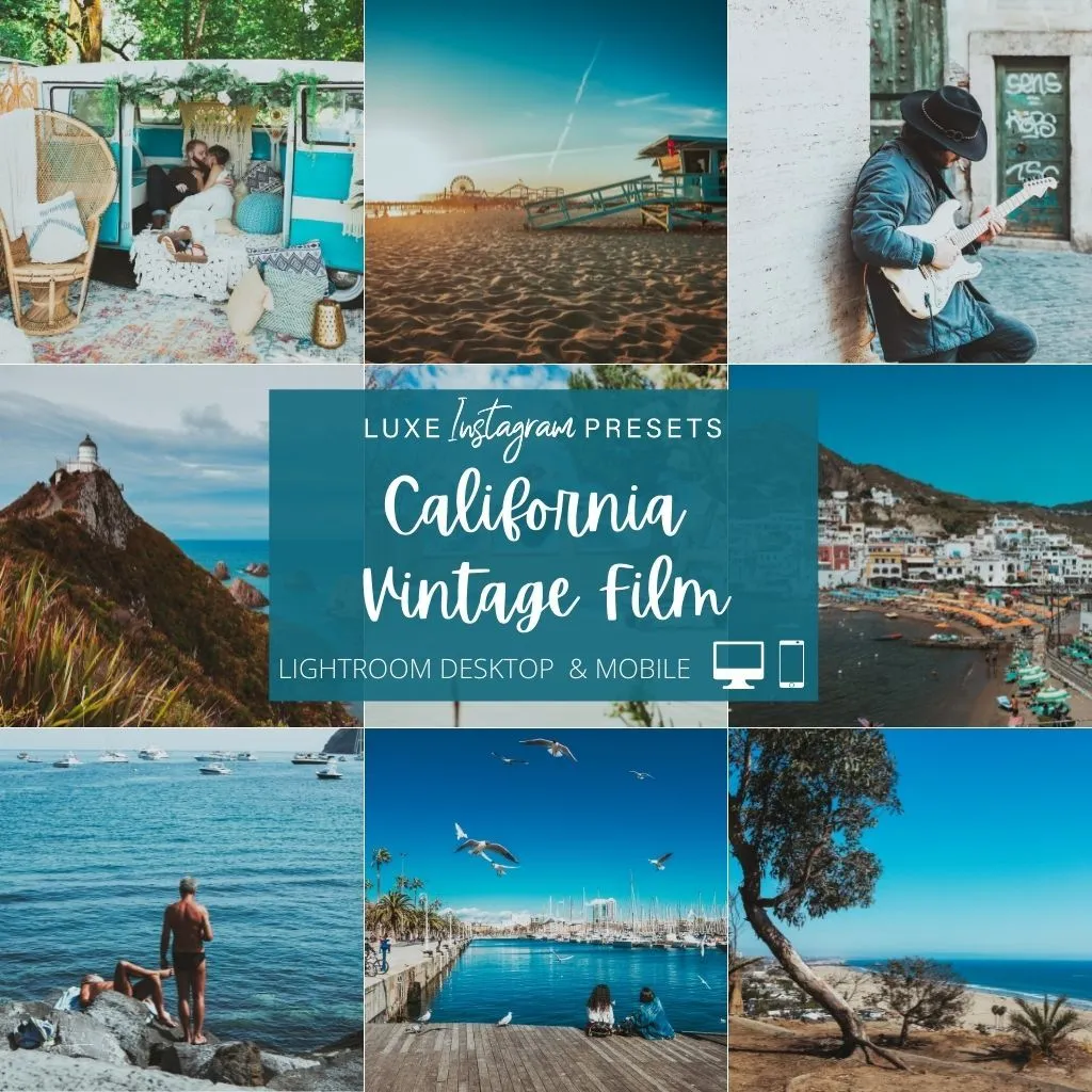 California Vintage Film Instagram Presets for Lightroom Mobile & Desktop