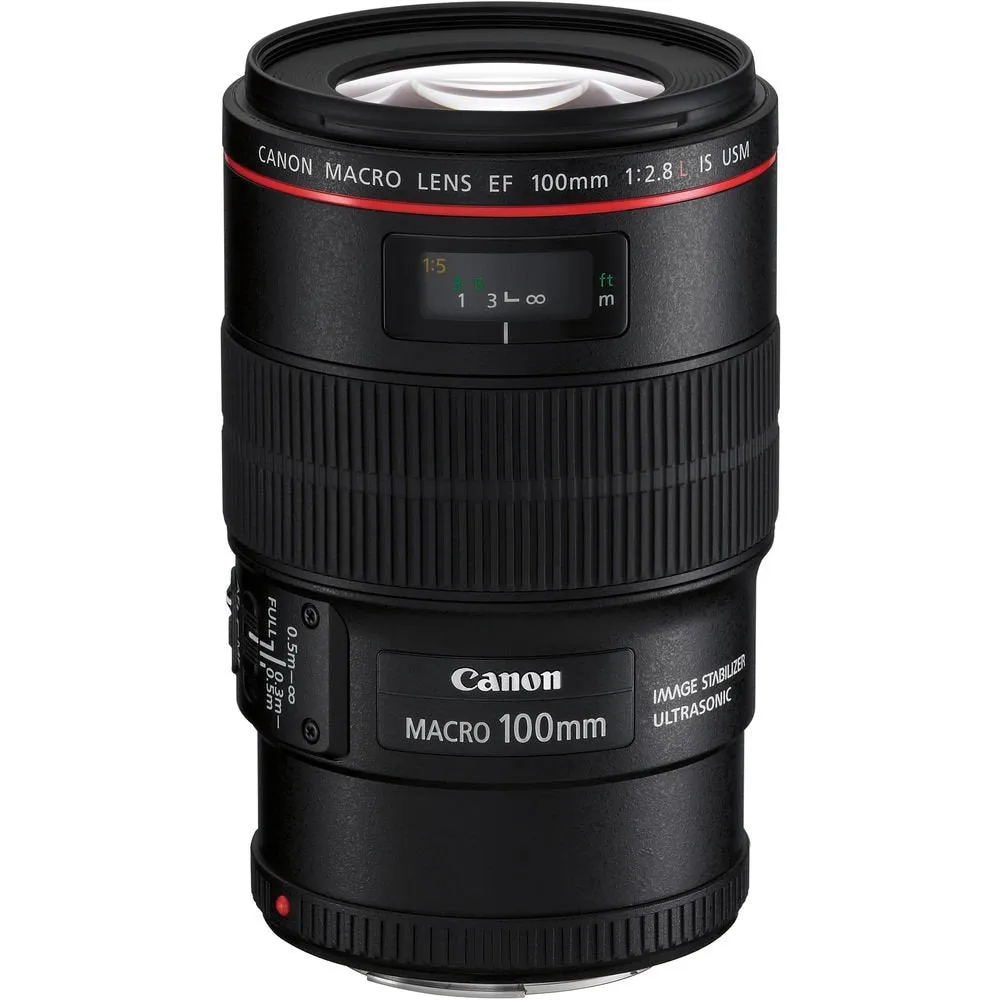 Canon EF 100mm F/2.8L Macro is USM Lens for Canon 6D, 5D Mark IV, 5D Mark III, 5D Mark II, 6D Mark II, 5Dsr, 5Ds, 1Dx, 1