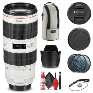 Canon EF 70-200mm f/2.8L IS III USM Lens (3044C002)   Filter Kit Base Bundle