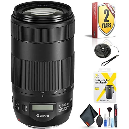 Canon EF 70-300mm f/4-5.6 is II USM Lens for Canon EF Mount   Accessories (International Model with 2 Year Warranty)