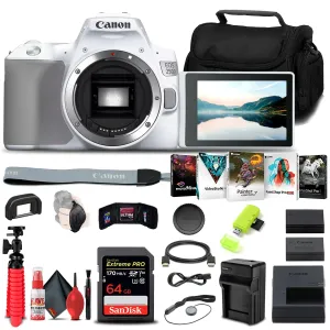 Canon EOS 250D / Rebel SL3 DSLR Camera (Body Only)   64GB Card   More Bundle