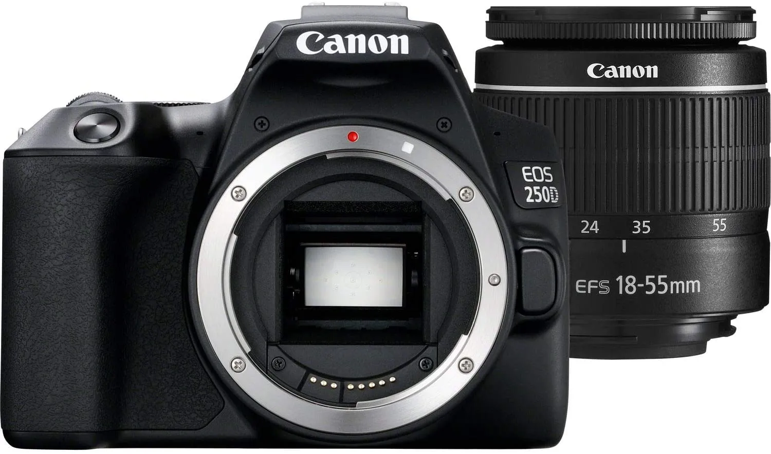 Canon EOS 250D / Rebel SL3 DSLR Camera with 18-55mm Lens (Black)   Creative Filter Set, EOS Camera Bag   Sandisk Ultra 64GB Card   6AVE Electronics