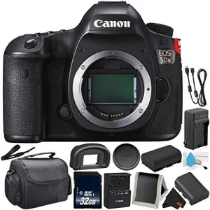 Canon EOS 5DS Digital SLR Camera 0581C002 (Body Only)- Bundle with 32GB Memory Card   Spare Battery   More (Internationa Advanced Bundle