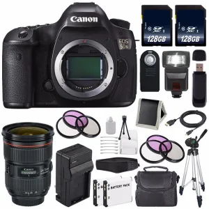 Canon EOS 5DS DSLR Camera (International Model) 0581C002   Canon EF 24-70mm f/2.8L II USM Lens   LP-E6 Battery   128GB S