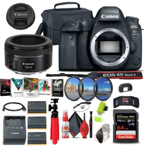 Canon EOS 6D Mark II DSLR Camera (1897C002) Ultimate Graphic Bundle