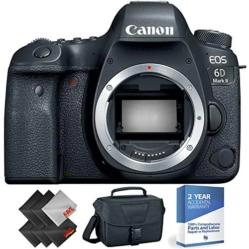 Canon EOS 6D Mark II DSLR Camera (Body Only)   2 Year Accidental Warranty Base Bundle