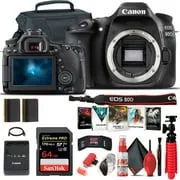 Canon EOS 80D DSLR Camera (Body Only) (1263C004)   64GB Card   Case Starter Bundle