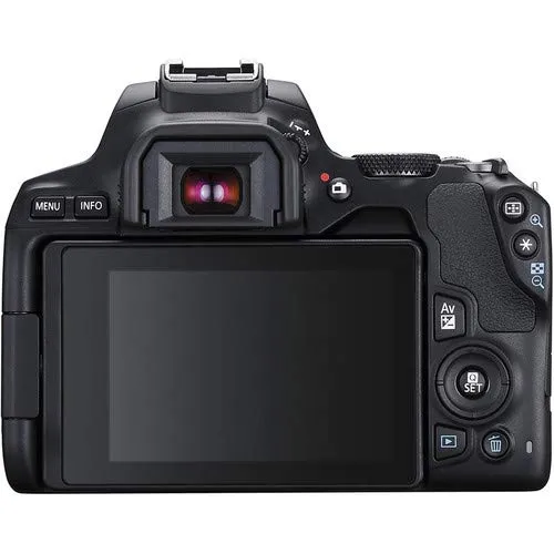 Canon EOS Rebel SL3 DSLR Camera (Black, Body Only) Bundle with 2x64GB Memory Card   Battery for CanonLPE17   LCD Screen