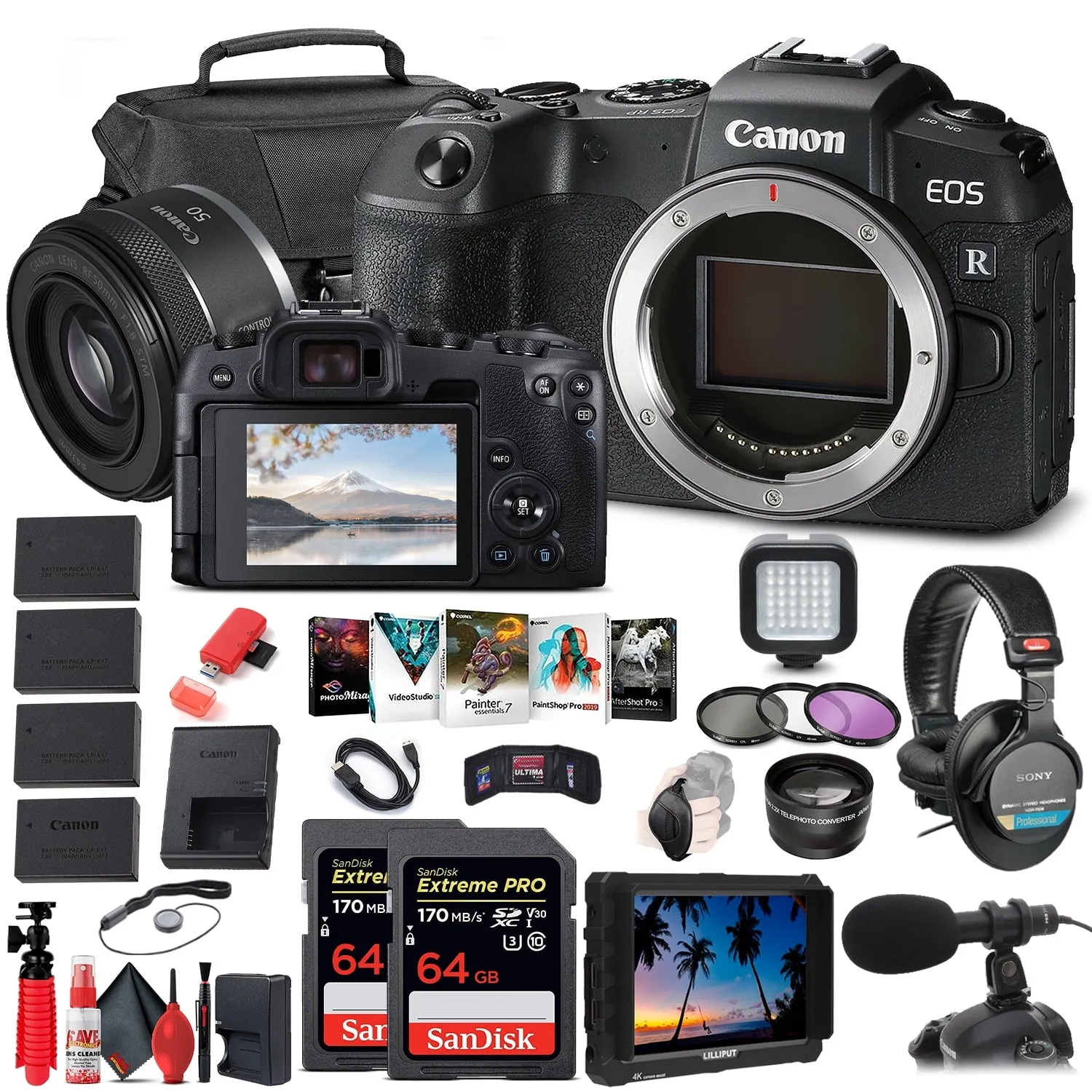 Canon EOS RP Mirrorless Digital Camera (3380C002)   RF 50mm Pro Bundle