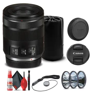 Canon RF 85mm f/2 Macro IS STM Lens (4234C002)   Filter Kit   Lens Pouch Base Bundle