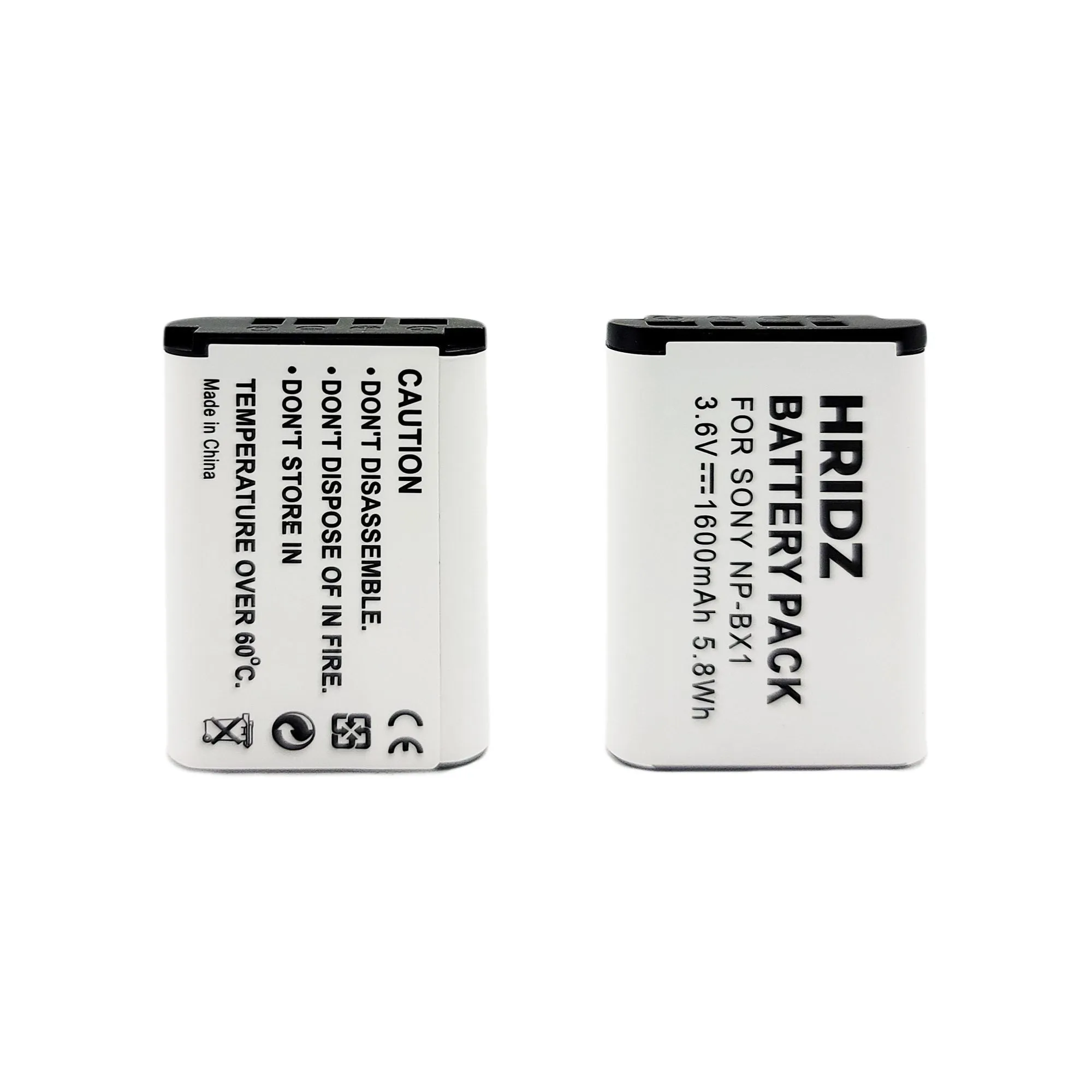 Hridz 2pcs 1600mAh NP-BX1 Battery with LCD Dual Charger for Sony RX100