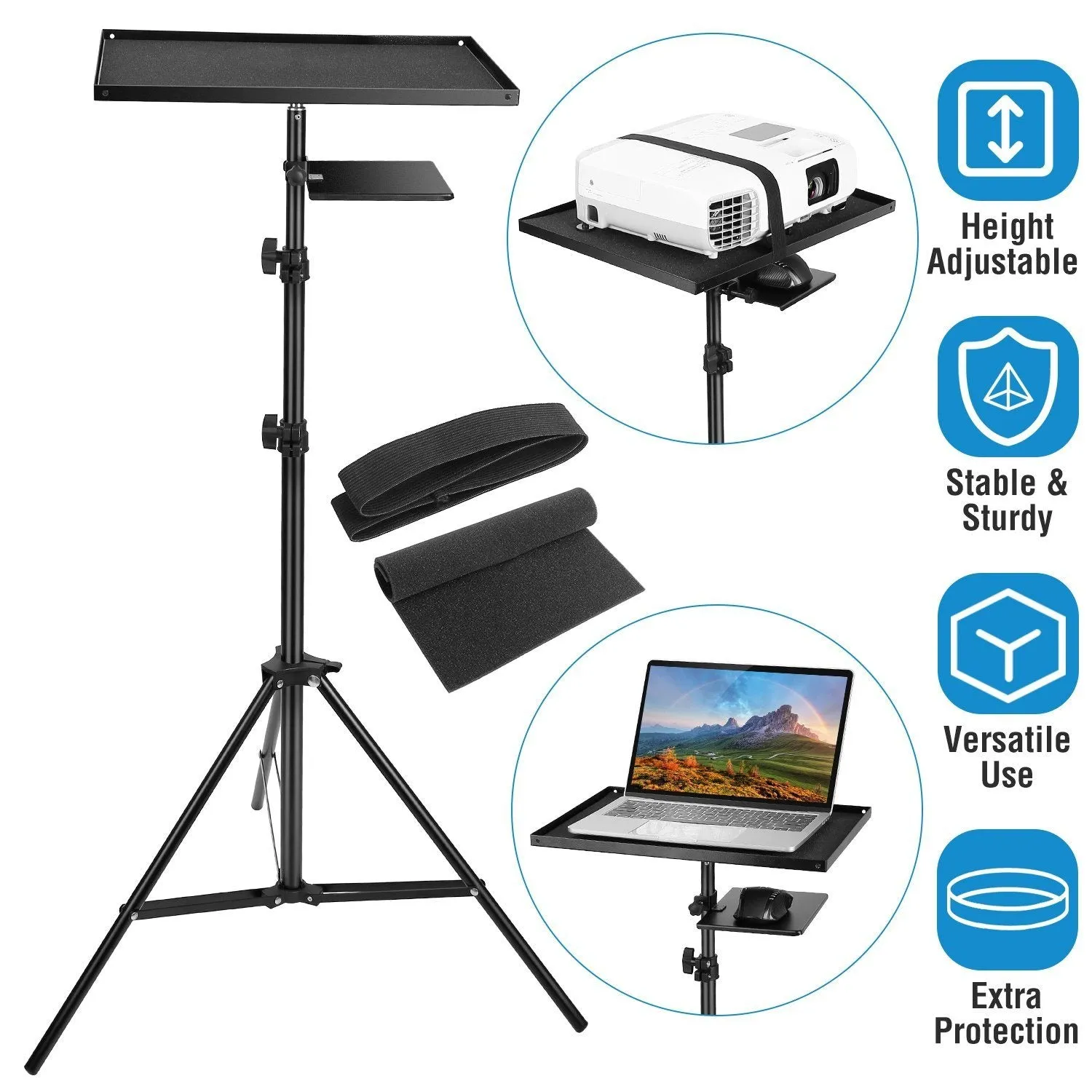 Laptop Projector Tripod Stand Adjustable Height