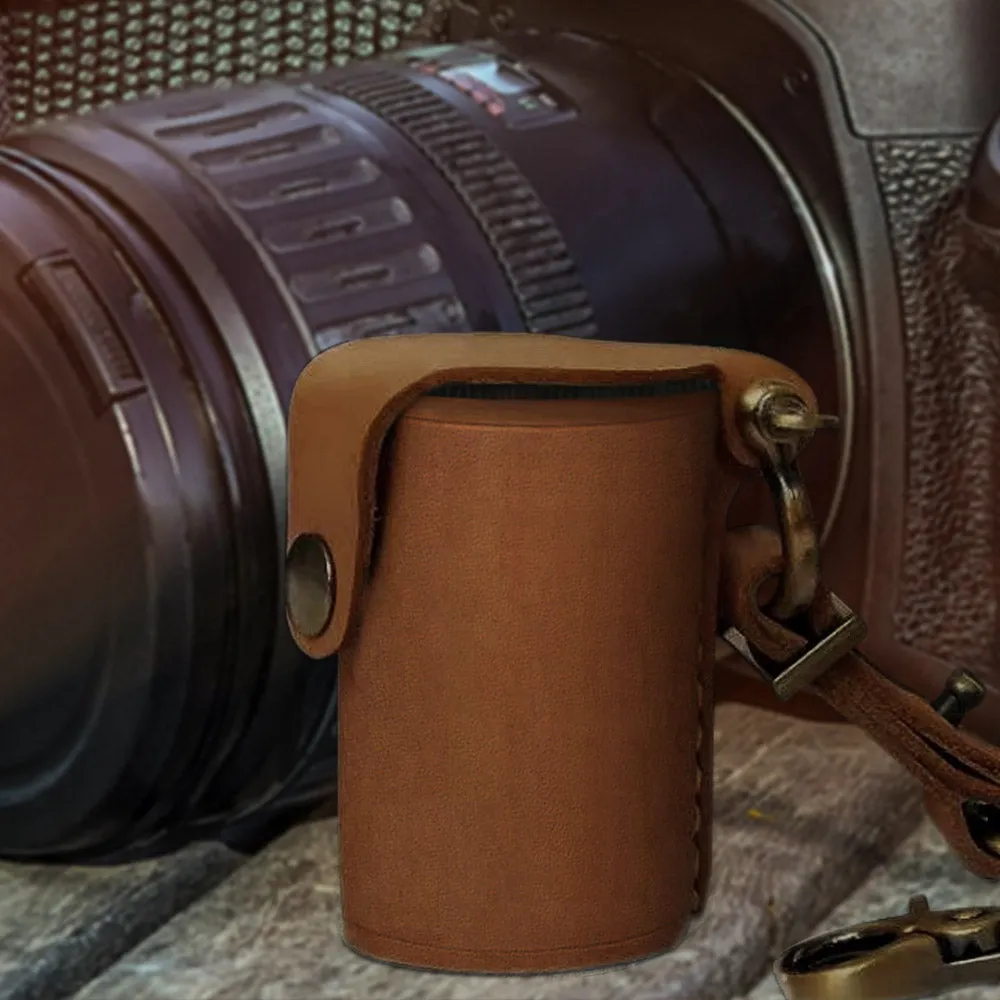 Leather Case for Film Roll Keychain