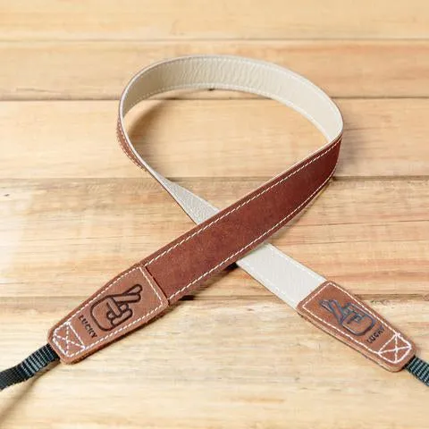 Lucky Straps Slim 30 Classic Leather Camera Strap - Brown/Bone