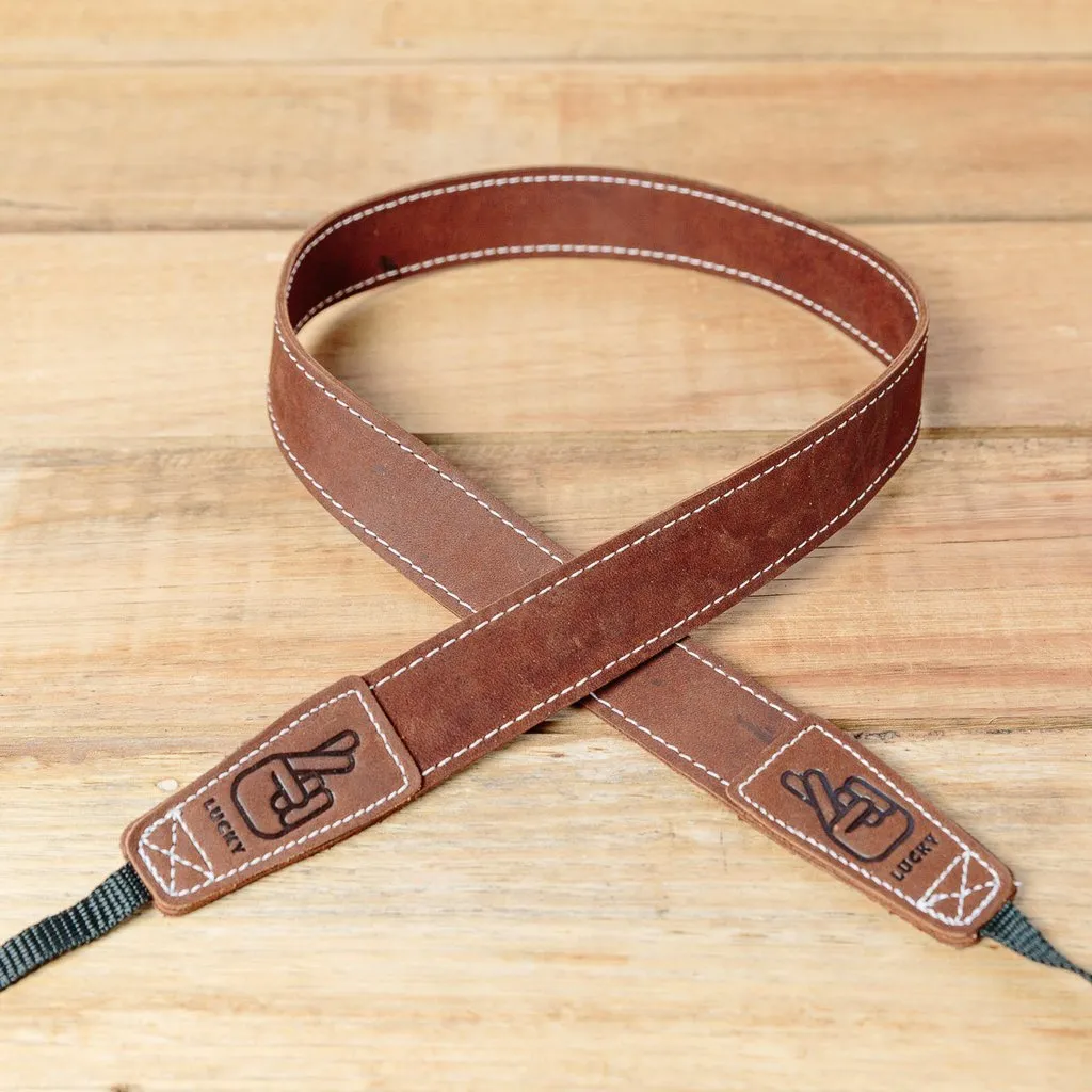 Lucky Straps Slim 30 Leather Camera Strap - Classic Brown