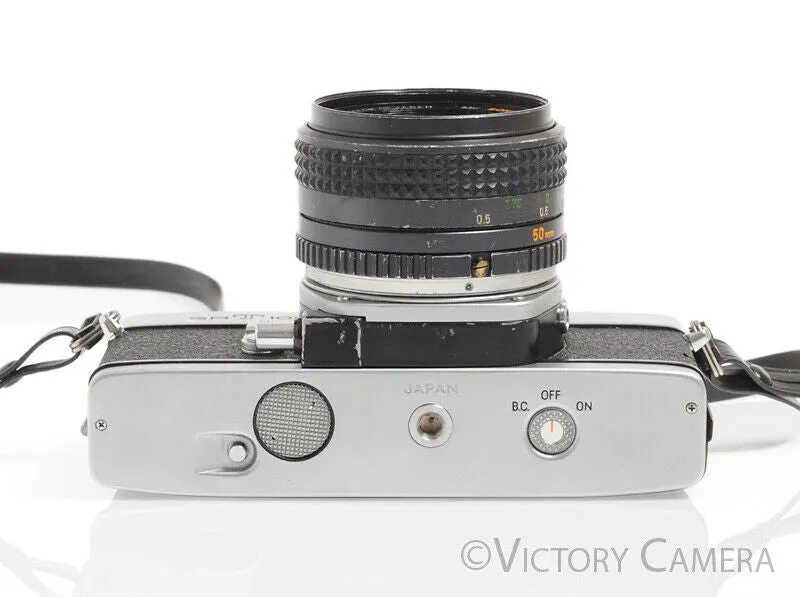 Minolta SRT101 SRT 101 Chrome 35mm Camera with 50mm F1.7 Lens -Clean, New Seals-