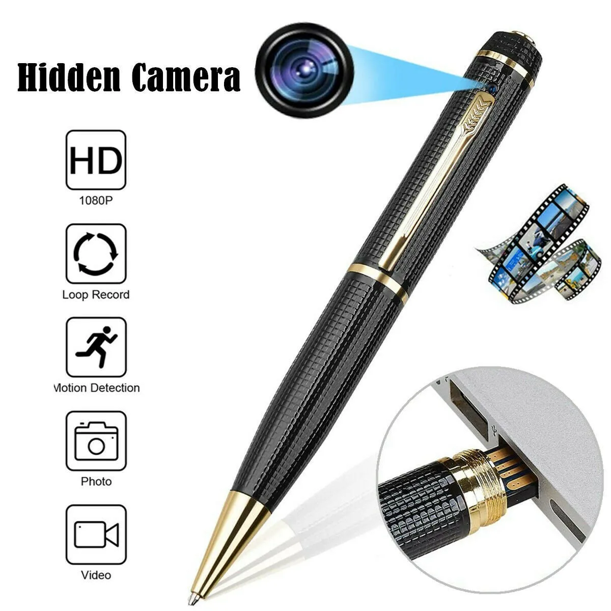 MMSecurify™ Pen Camera - HD 1080P, Hidden Mini Video Recorder, Portable Body Cam