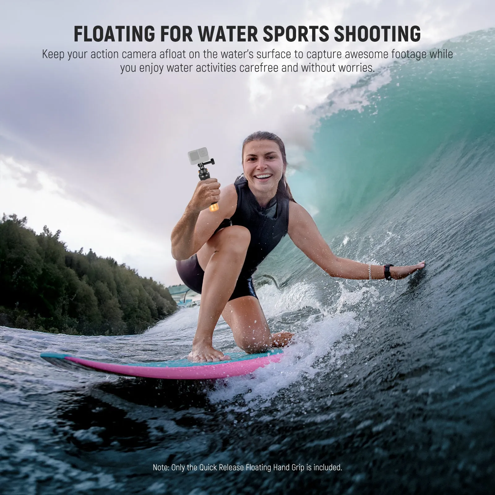 NEEWER GP23 Floating Hand Grip Compatible with Action Camera