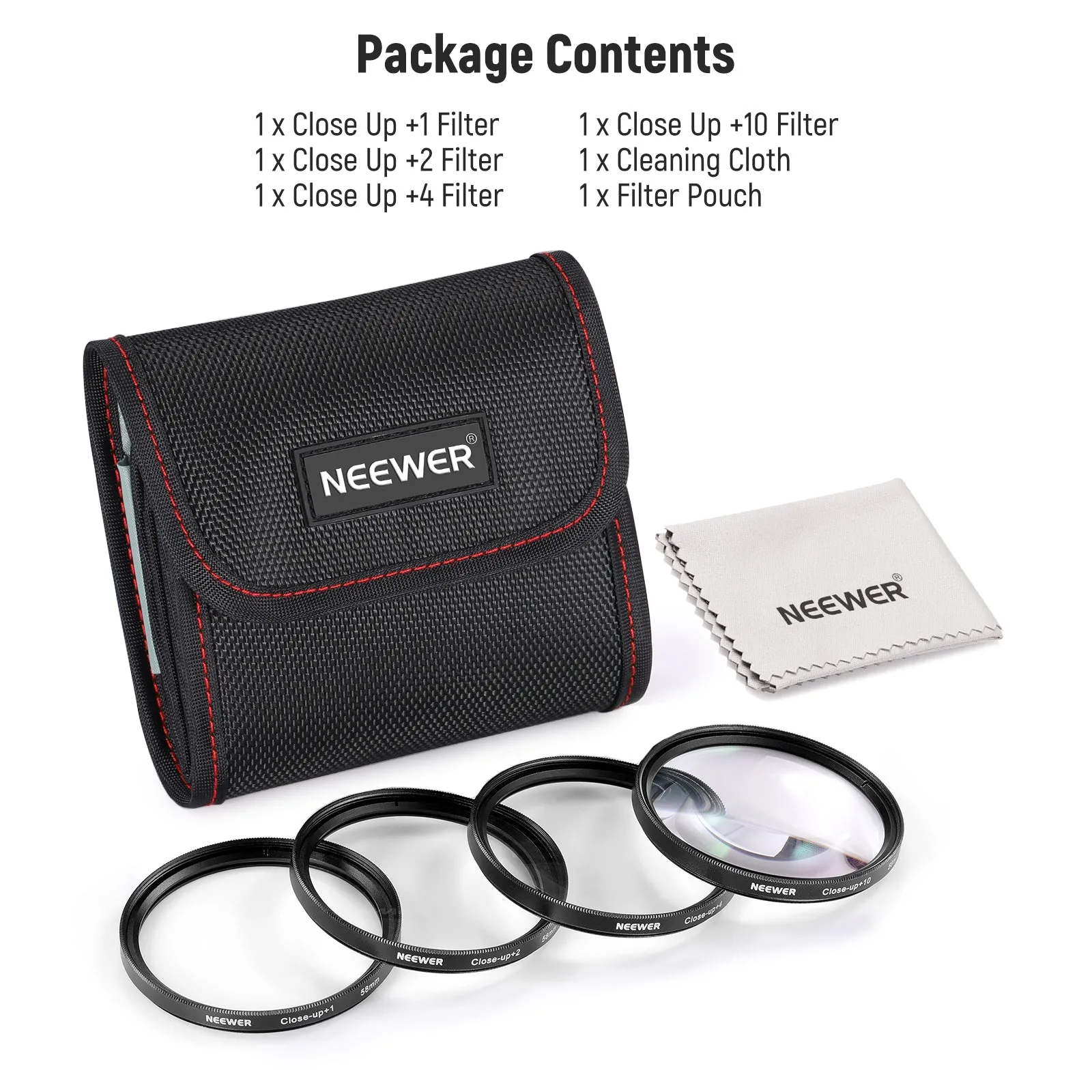 NEEWER Macro Close Up Lens Filter Kit ( 1， 2， 4， 10)