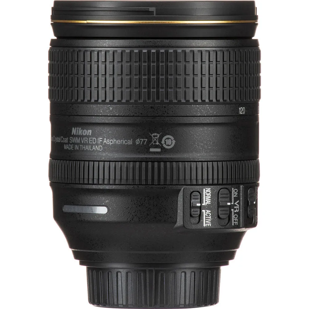 Nikon AF-S 24-120mm f/4G ED VR Zoom Lens (2193) Intl Model Bundle