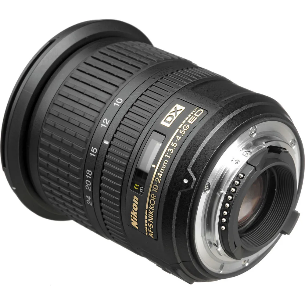 Nikon AF-S DX 10-24mm f/3.5-4.5G ED Lens (2181) Intl Model Bundle