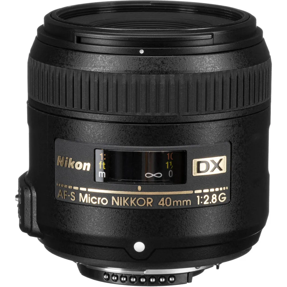 Nikon AF-S DX Micro 40mm f/2.8G Prime Lens (2200) Intl Model Bundle