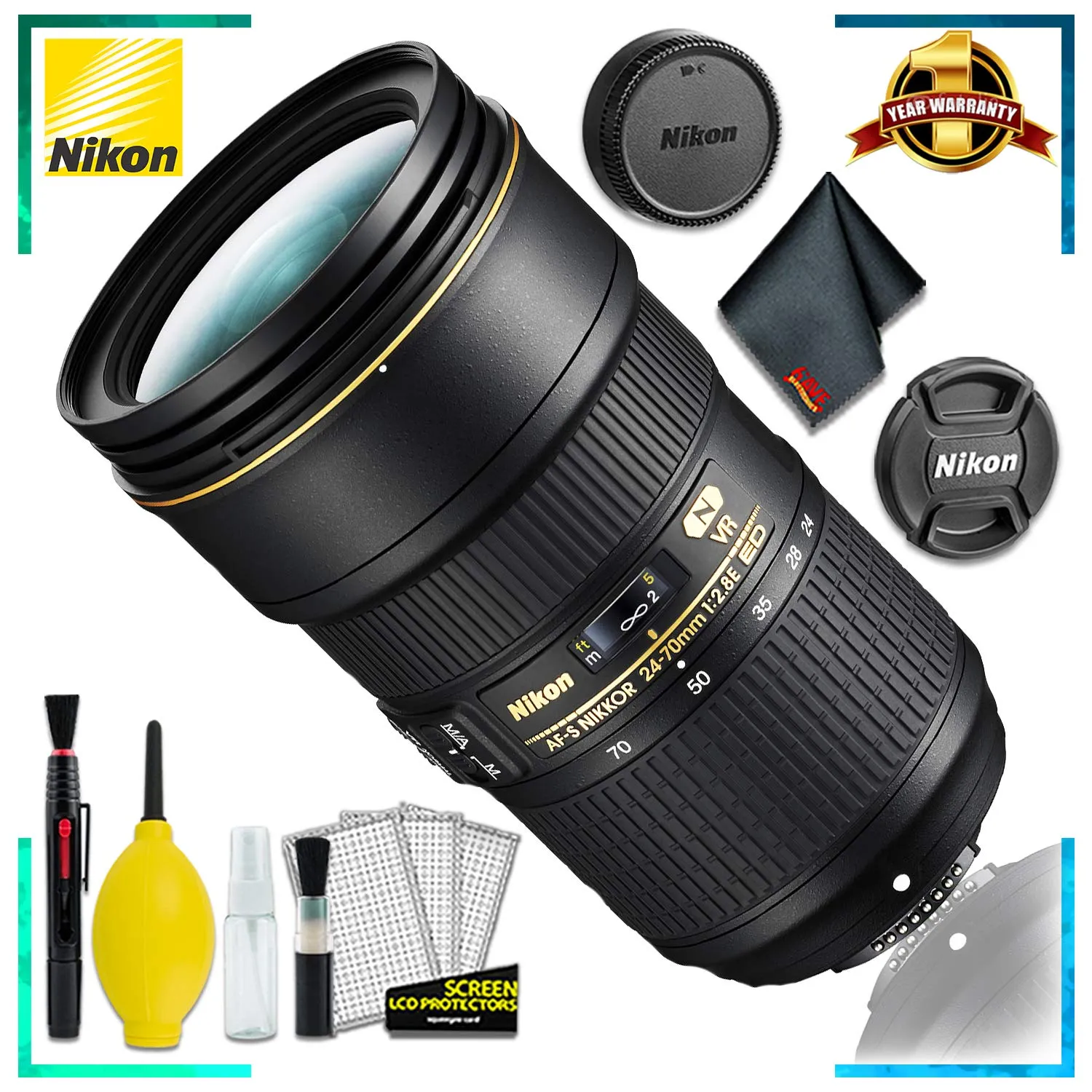 Nikon AF-S NIKKOR 24-70mm f/2.8E ED VR (Intl Model)   Cleaning Kit