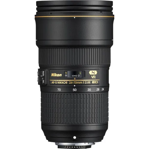 Nikon AF-S NIKKOR 24-70mm f/2.8E ED VR Lens(Intl Model) with Filters and Tripod