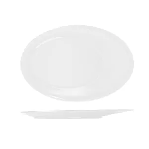 Opulence White Boston Melamine Oval Plate 30.5 x 20.7cm - Pack 12