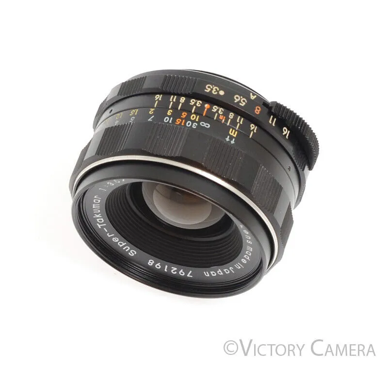 Pentax Super-Takumar 35mm F3.5 M42 Screw Mount Wide Angle Lens -Clean-