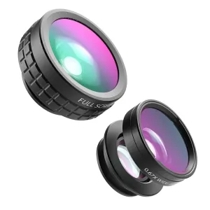 PL-A1 Optic Pro 180 FOV Fisheye   110 FOV Wide Angle   10X Macro Mini Clip-on Lens