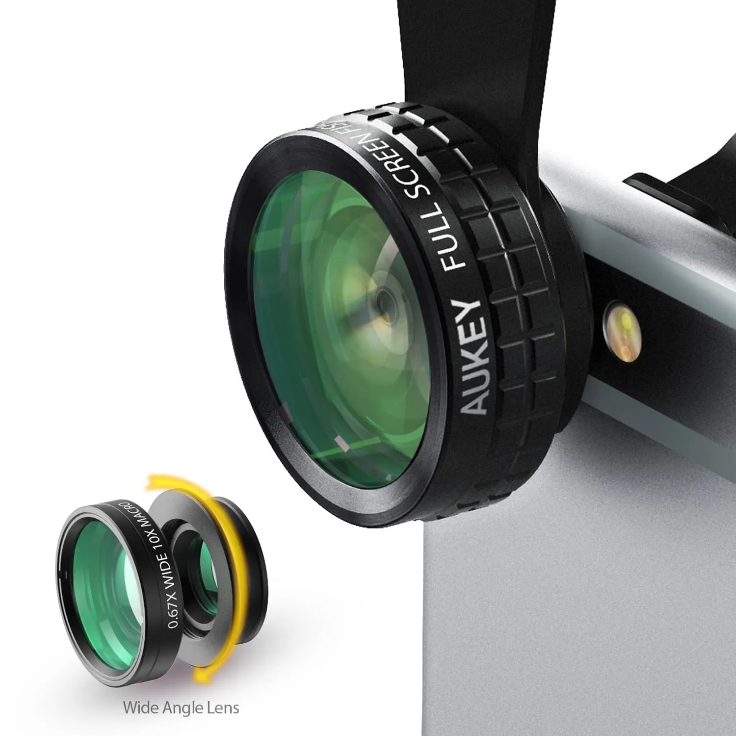 PL-A1 Optic Pro 180 FOV Fisheye   110 FOV Wide Angle   10X Macro Mini Clip-on Lens