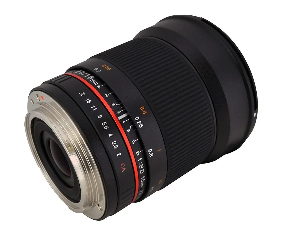 Rokinon 16M-FX 16mm f/2.0 Aspherical Wide Fixed Angle Lens for Fuji X