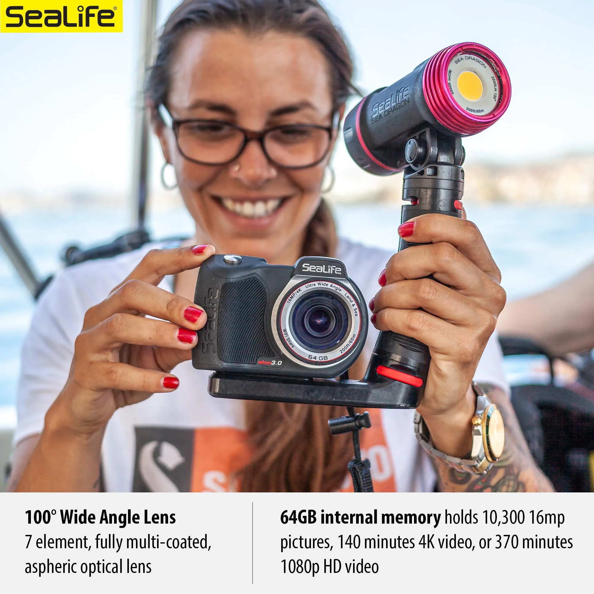 SeaLife Micro 3.0 16mp, 4K Underwater Camera