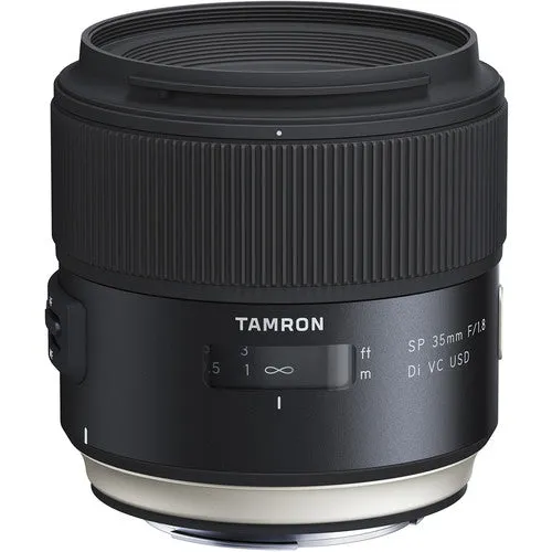 Tamron SP 35mm f/1.8 Di VC USD Lens for Nikon F Includes Cleaning Kit, 32GB Memory Kit, Tripod, and Filter Bundle