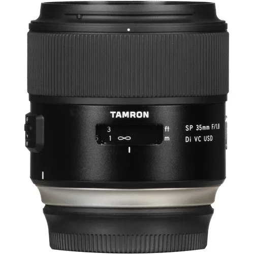 Tamron SP 35mm f/1.8 Di VC USD Lens for Nikon F Includes Cleaning Kit, 32GB Memory Kit, Tripod, and Filter Bundle