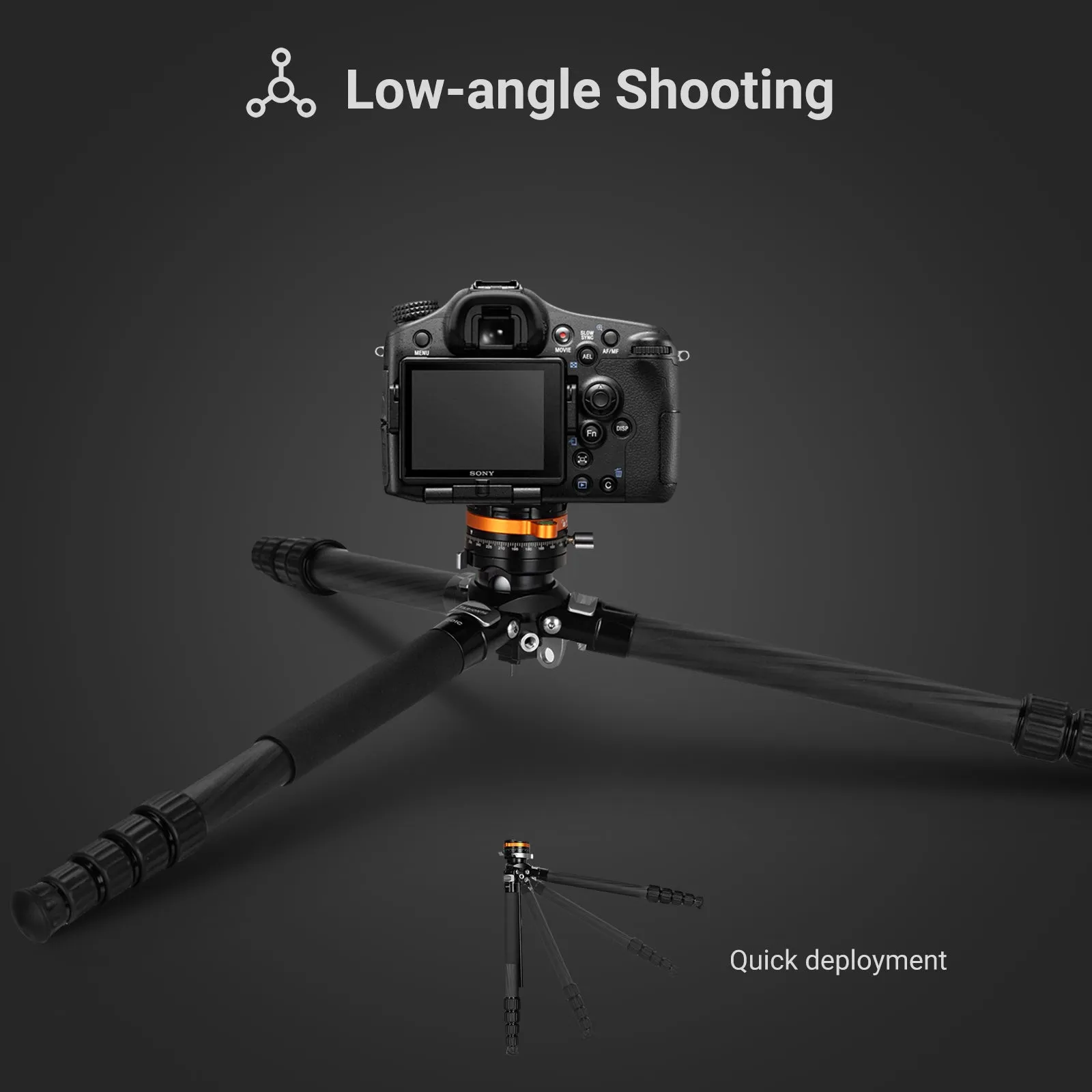 Qobra Premium Lightweight Portable Travel Tripod