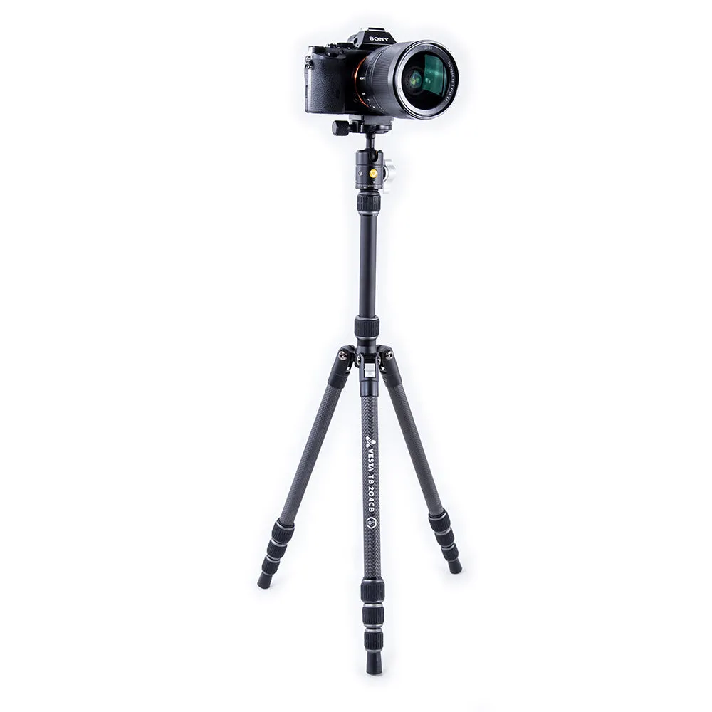 VESTA TB 204CB Carbon Fibre Travel Tripod with Twist Locks- 3kg Load Capacity