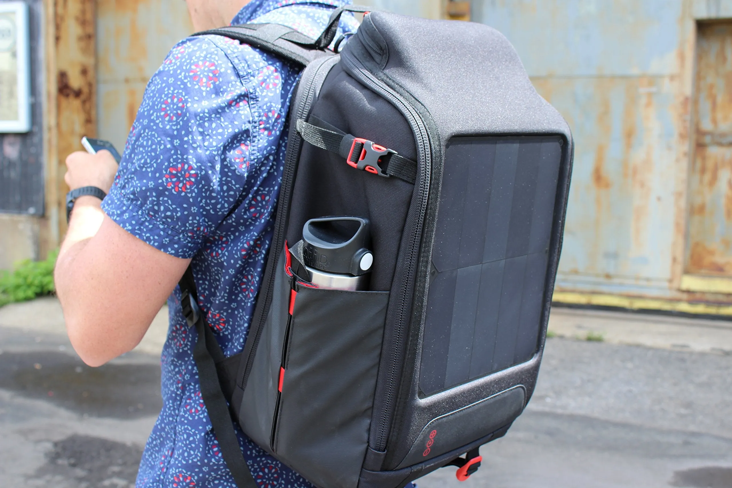 Voltaic Systems OffGrid Solar Backpack Charger with V50 Battery Power Bank, 10 Watt | Powers Phones, Tablets, USB Devices, & More